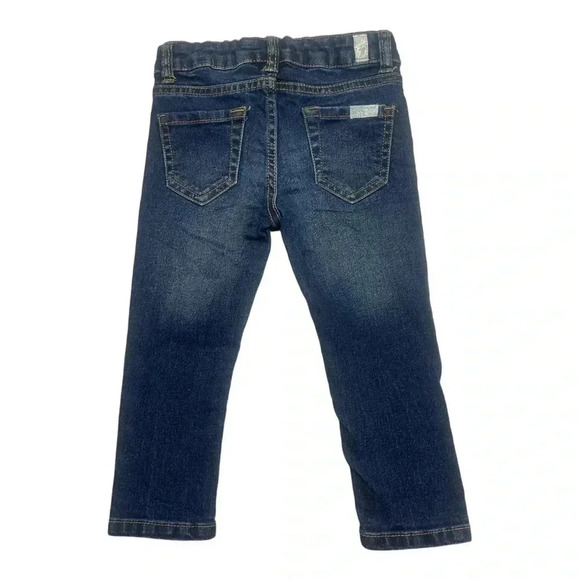 7 For All Mankind Blue Denim Dark Wash Skinny Jeans Toddler Size 2T - Picture 1 of 11